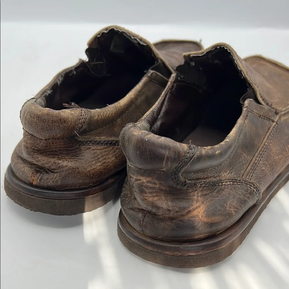 BED|STU Slip On Distressed Brown Loafers‎ Casual